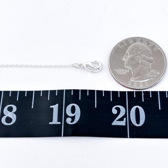 Vintage Silver Plated Grandma Heart Pendant Necklace with Cubic Zirconia 19.5" - Picture 3 of 5